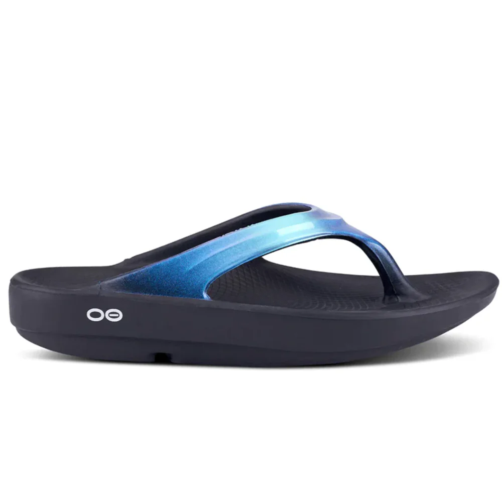 Women's OOFOS OOlala Luxe Sandal, Atlantis, 10 B Medium