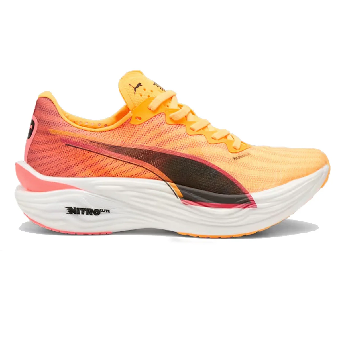 Women's Puma Deviate Nitro Elite 3, Sun Stream/Sunset Glow, 6.5 B Medium