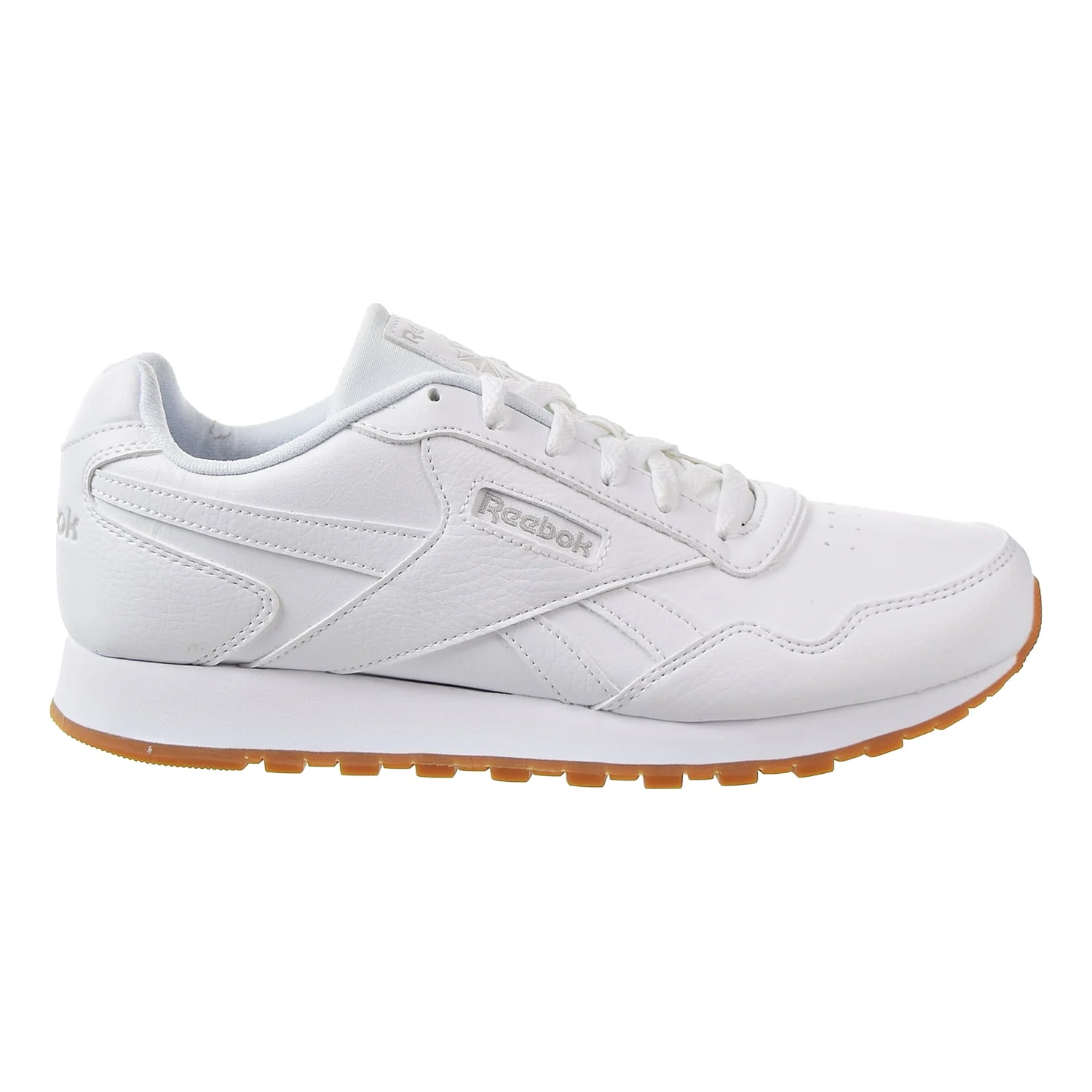 Women's Reebok Classic Harman, White/Steel/Gum, 8 B Medium