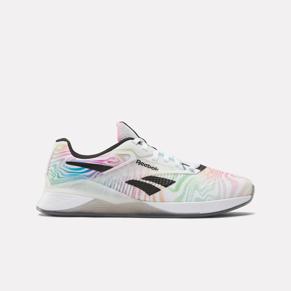Women's Reebok Nano X4, Footwear White/Black/Hydro Blue, 7.5 B Medium