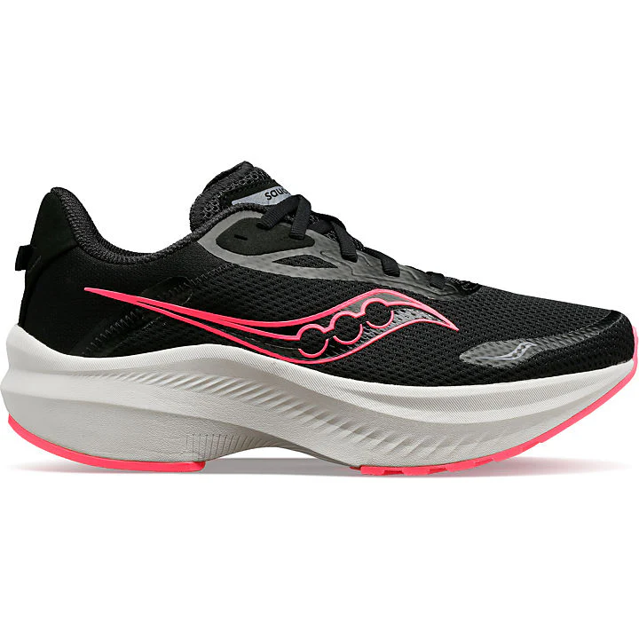 Women's Saucony Axon 3, Black/Vizi Pink, 8.5 B Medium