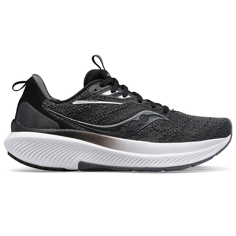 Women's Saucony Echelon 9, Black/White, 6.5 D Wide