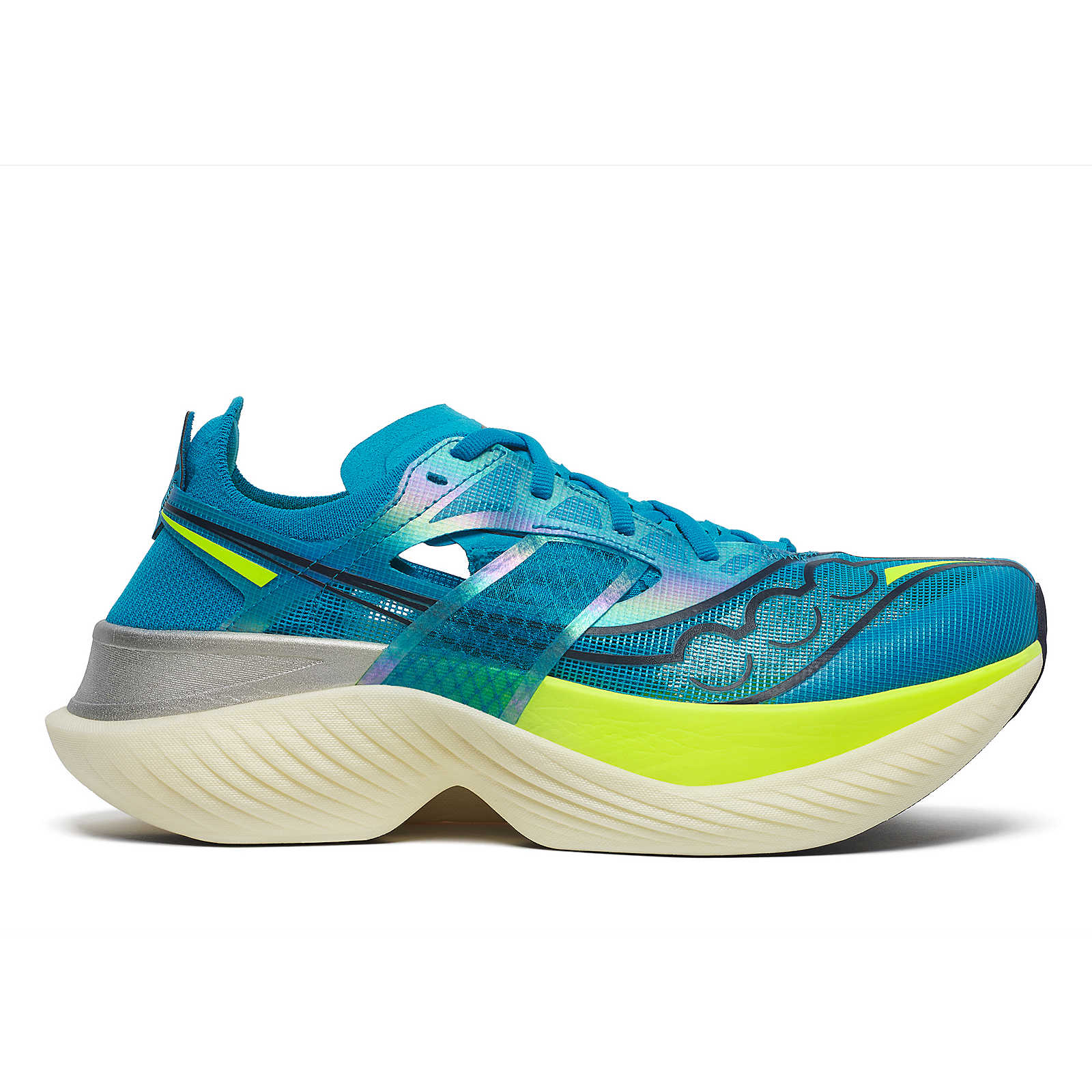 Women's Saucony Endorphin Elite, Viziblue/Citron, 9.5 B Medium