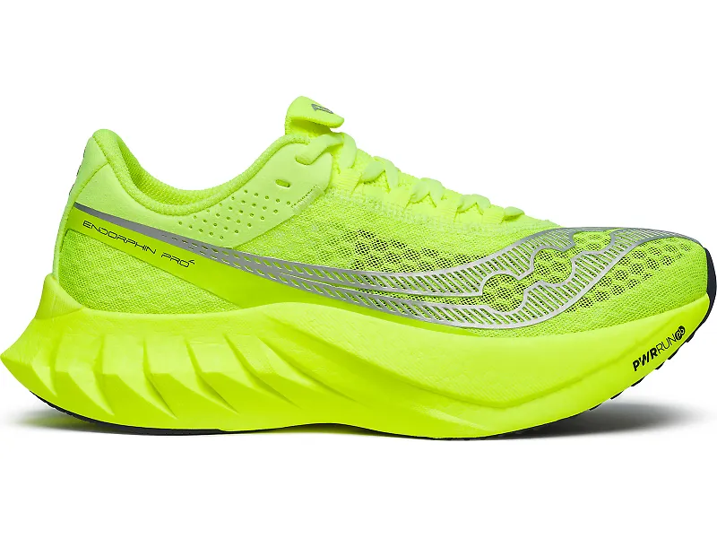 Women's Saucony Endorphin Pro 4, Citron/Silver, 8.5 B Medium