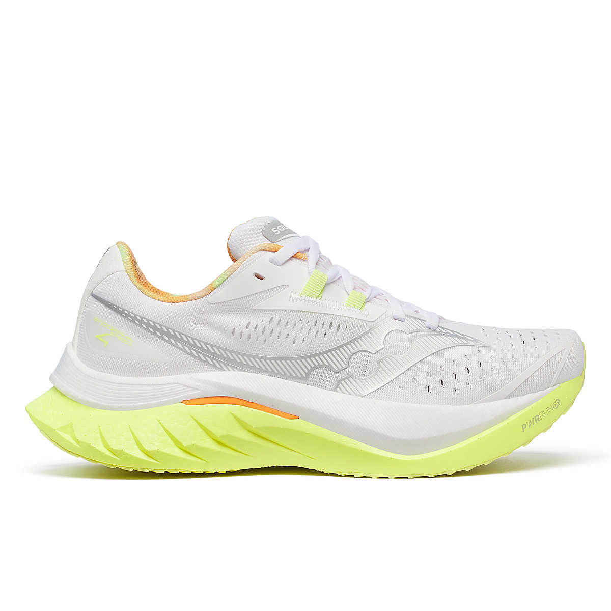 Women's Saucony Endorphin Speed 4, White/Sunny, 6 B Medium