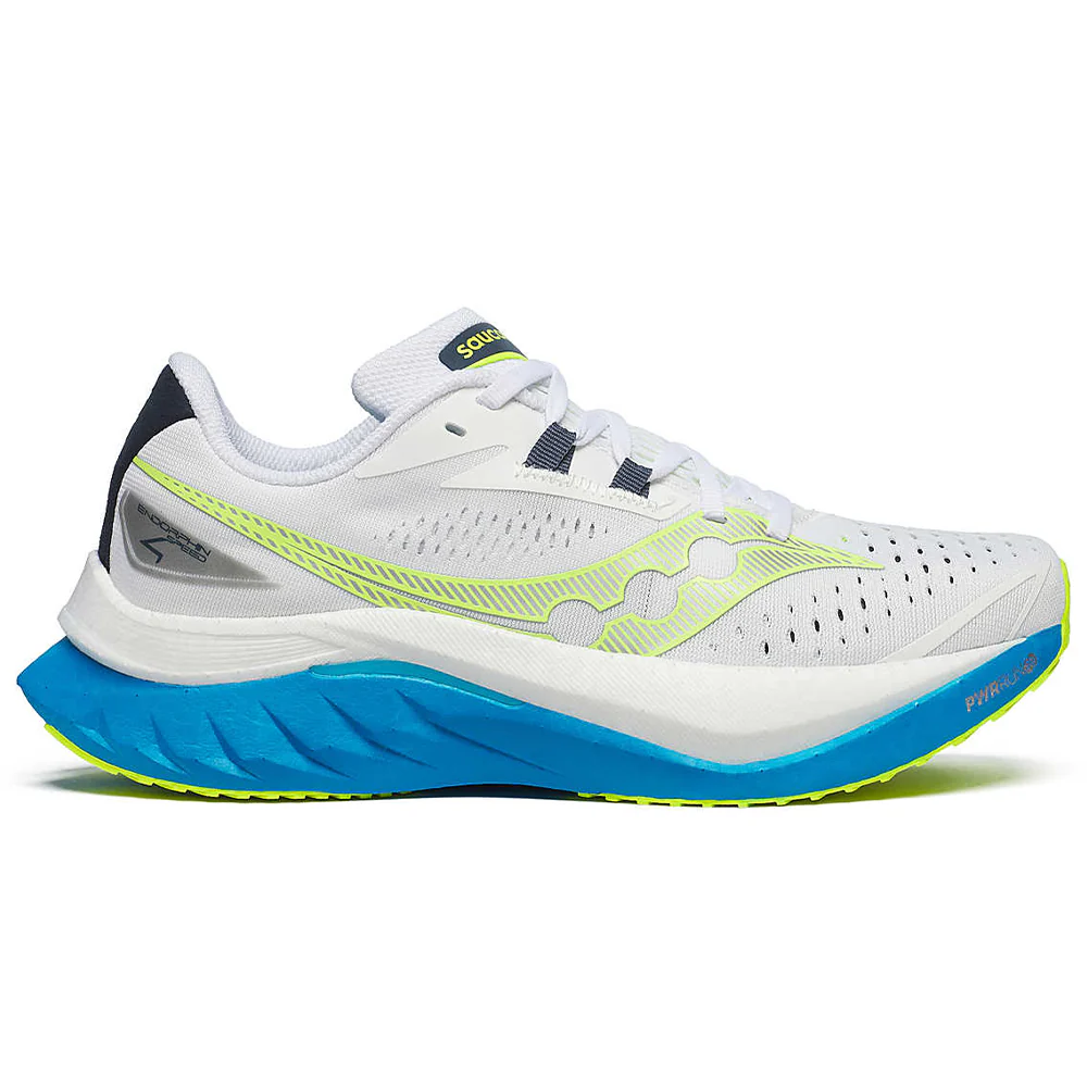 Women's Saucony Endorphin Speed 4, White/Viziblue, 8 B Medium