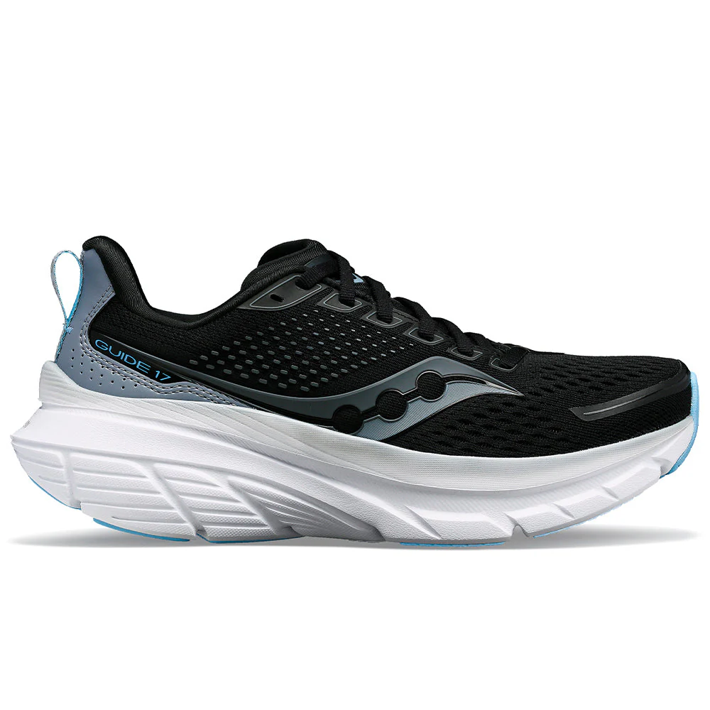 Women's Saucony Guide 17, Black/Fog, 11 B Medium