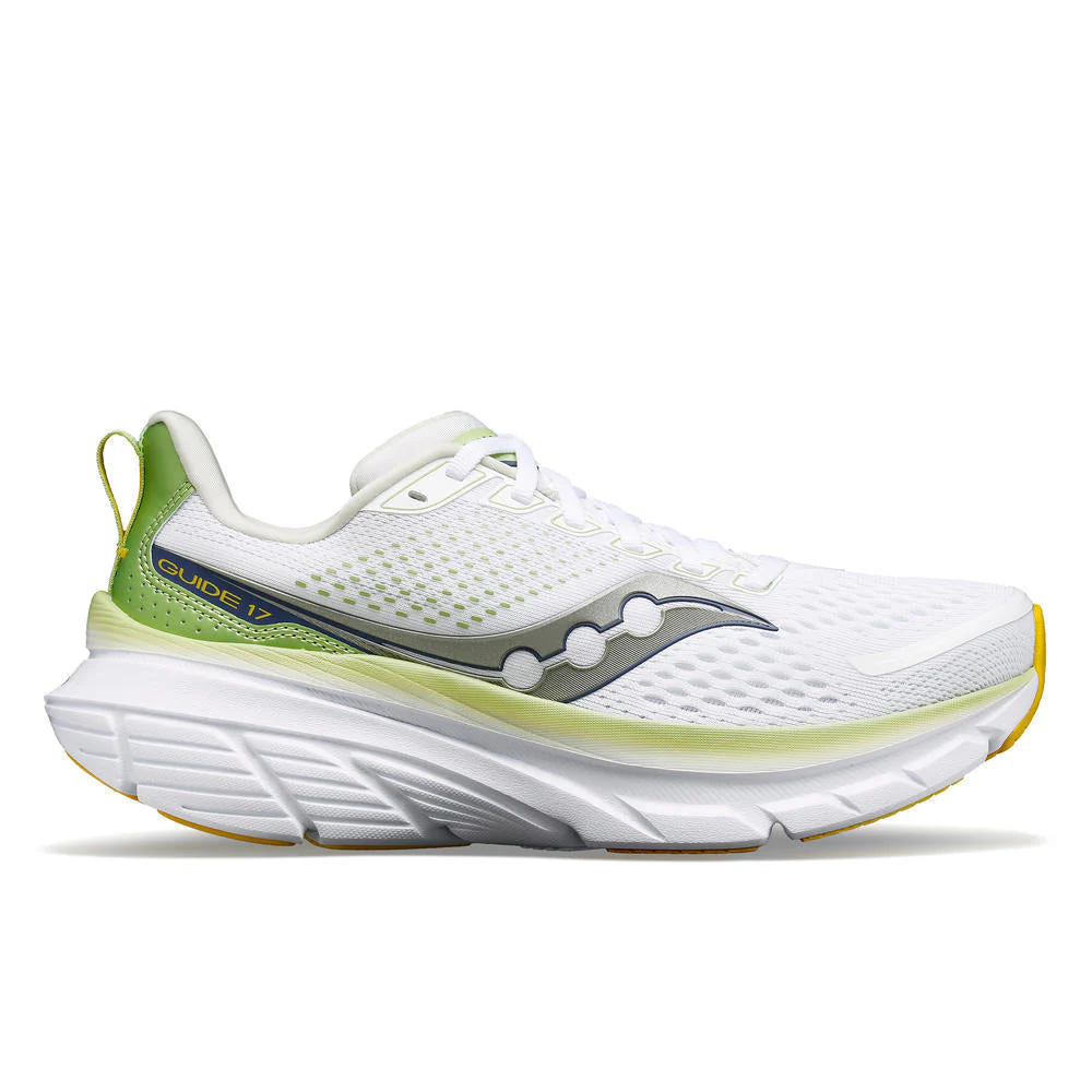 Women's Saucony Guide 17, White/Fern, 6 B Medium