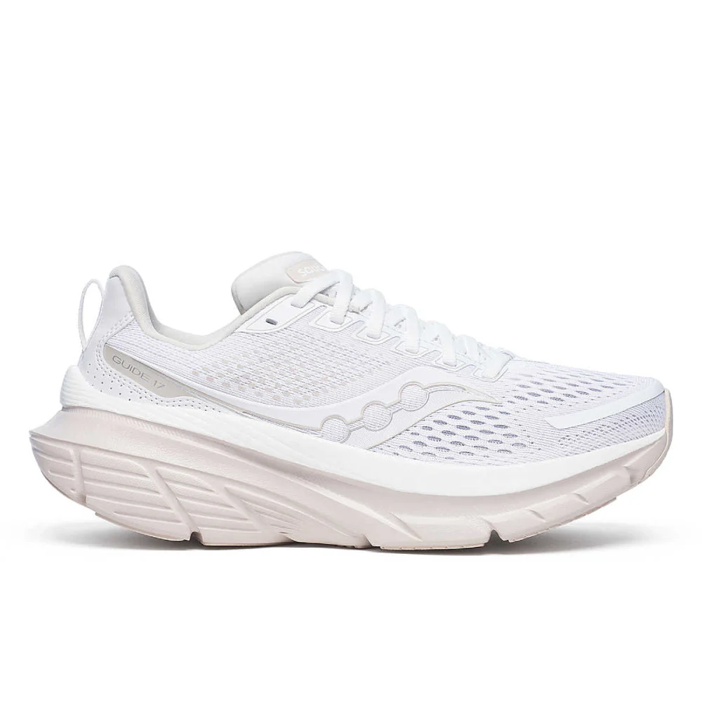 Women's Saucony Guide 17, White/Moon, 7 B Medium