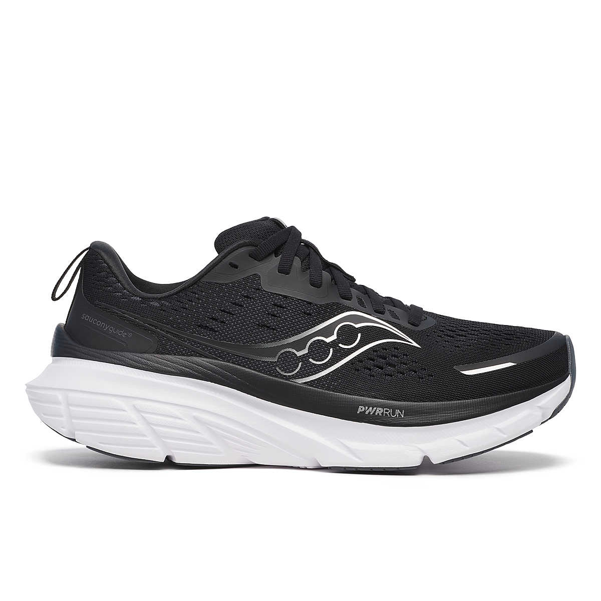 Women's Saucony Guide 18, Black/White, 10 D Wide