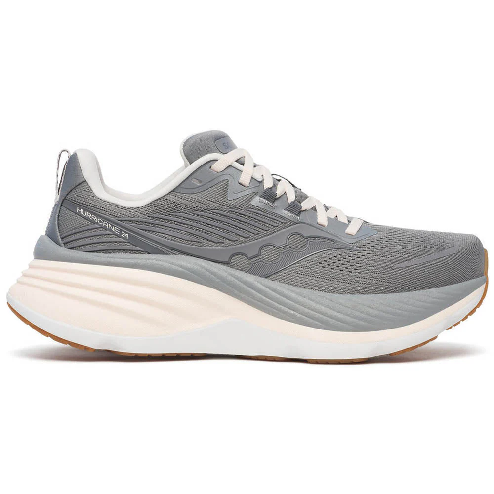 Women's Saucony Hurricane 24, Cinder/Gum, 9.5 B Medium