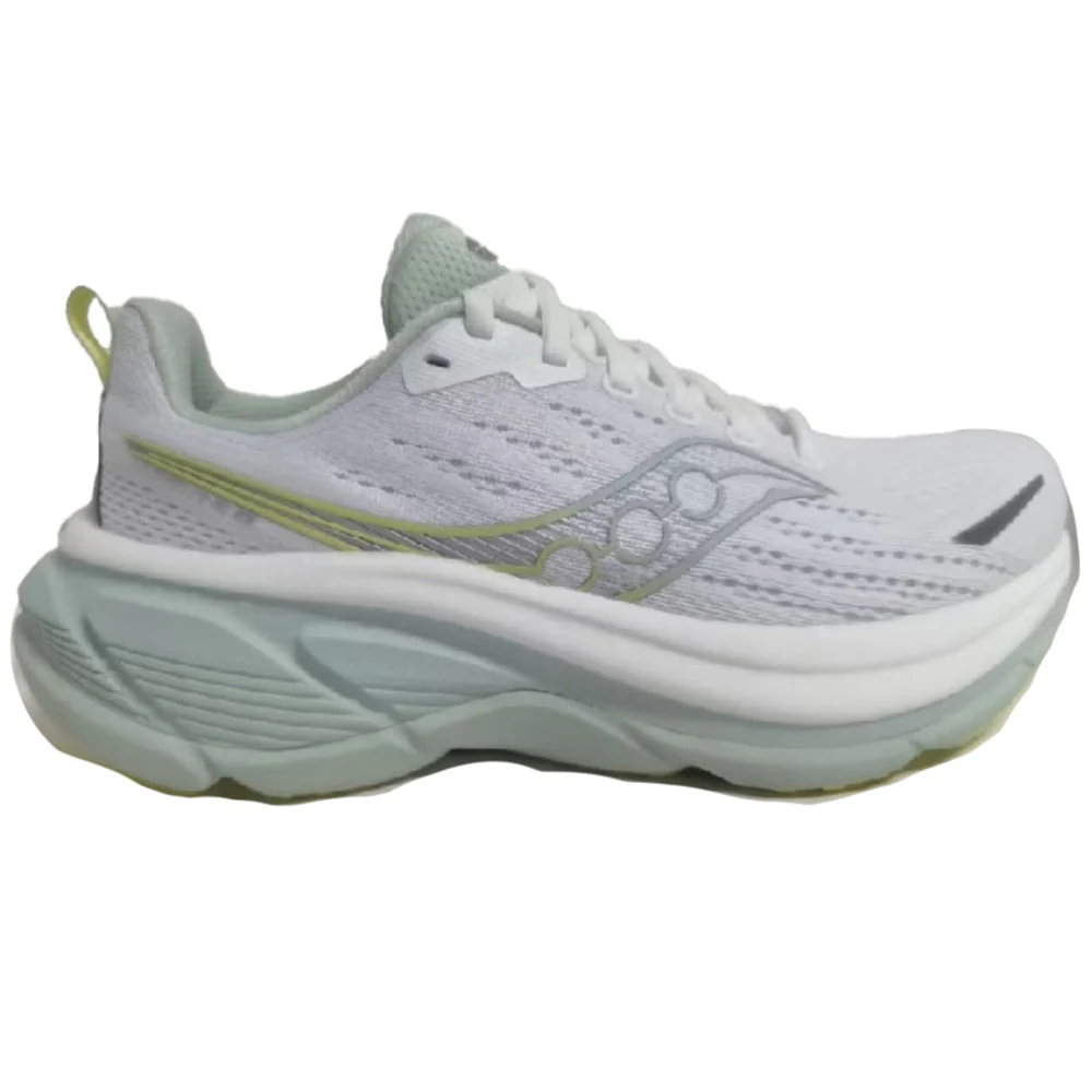 Women's Saucony Hurricane 25, White/Mist, 10 D Wide