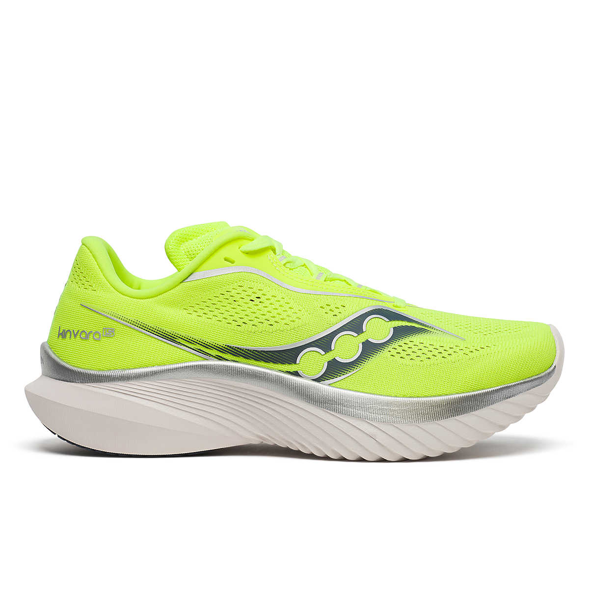 Women's Saucony Kinvara 15, Citron/Silver, 8 B Medium