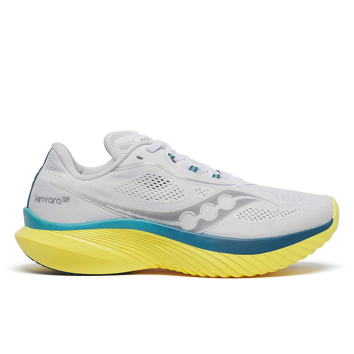 Women's Saucony Kinvara 15, White/Finch, 9.5 B Medium