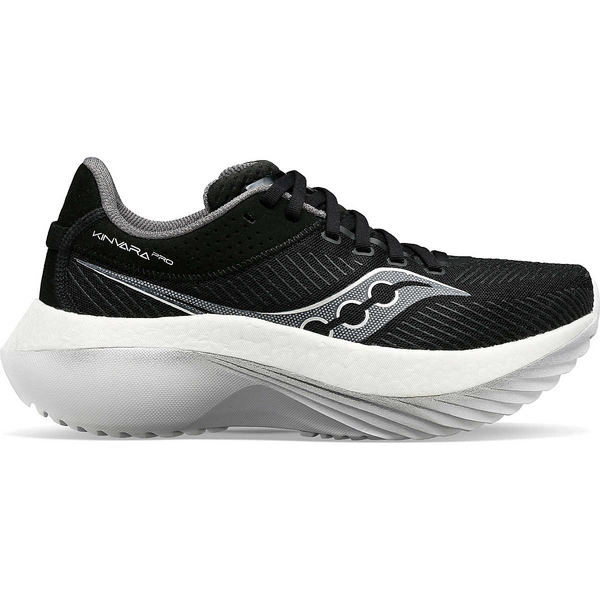 Women's Saucony Kinvara Pro, Black/White, 7.5 B Medium