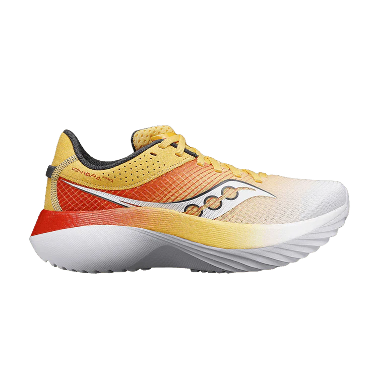 Women's Saucony Kinvara Pro, Flax/Infrared, 8.5 B Medium