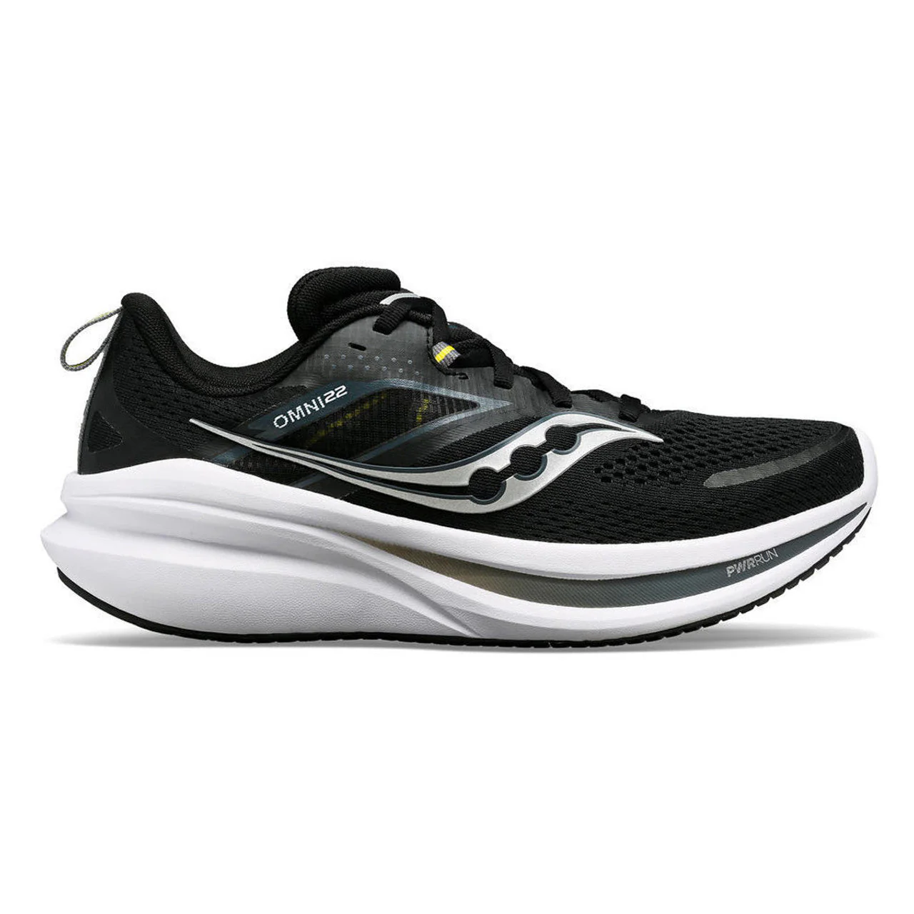 Women's Saucony Omni 22, Black/White, 10 D Wide
