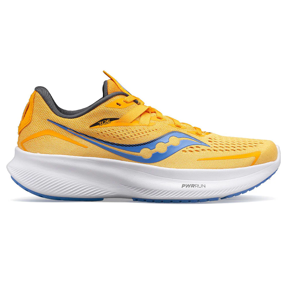 Women's Saucony Ride 15, Gold/Horizon, 10 B Medium