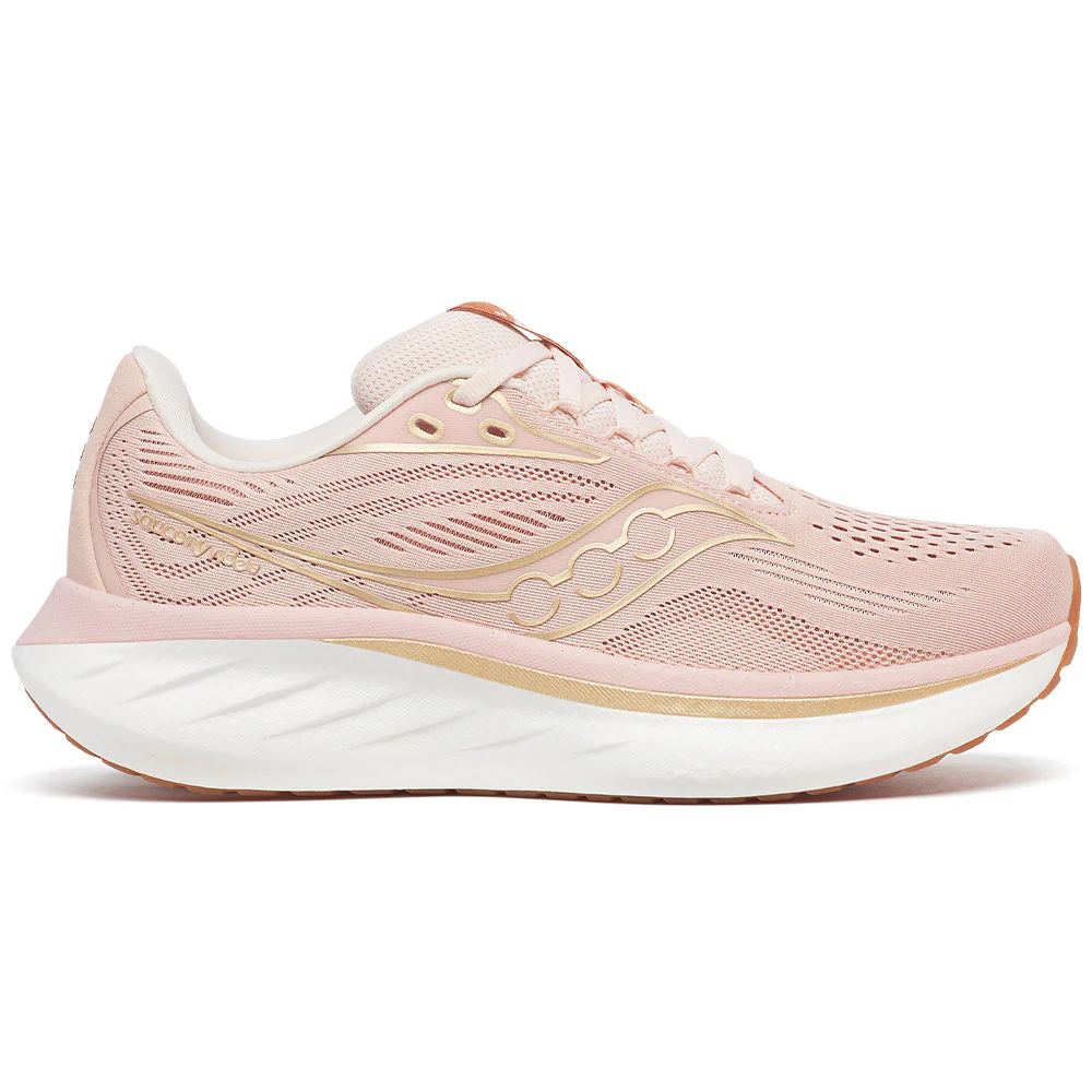 Women's Saucony Ride 18, Cameo/Peony, 9.5 B Medium
