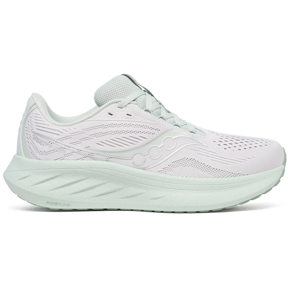 Women's Saucony Ride 18, Fog/Mist, 8 B Medium