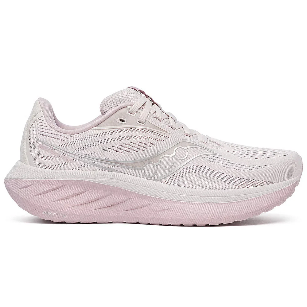 Women's Saucony Ride 18, Moon/Woodrose, 9 B Medium