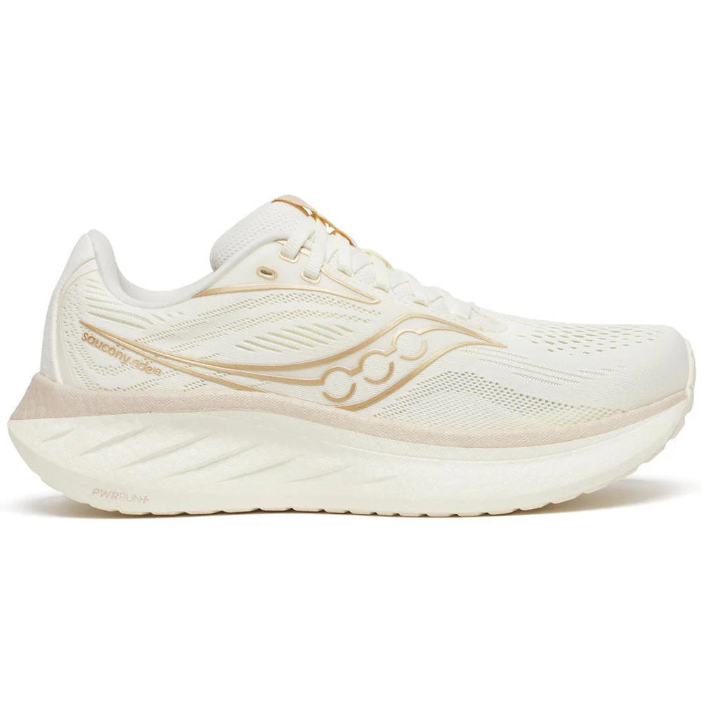 Women's Saucony Ride 18, Vanilla, 7.5 D Wide