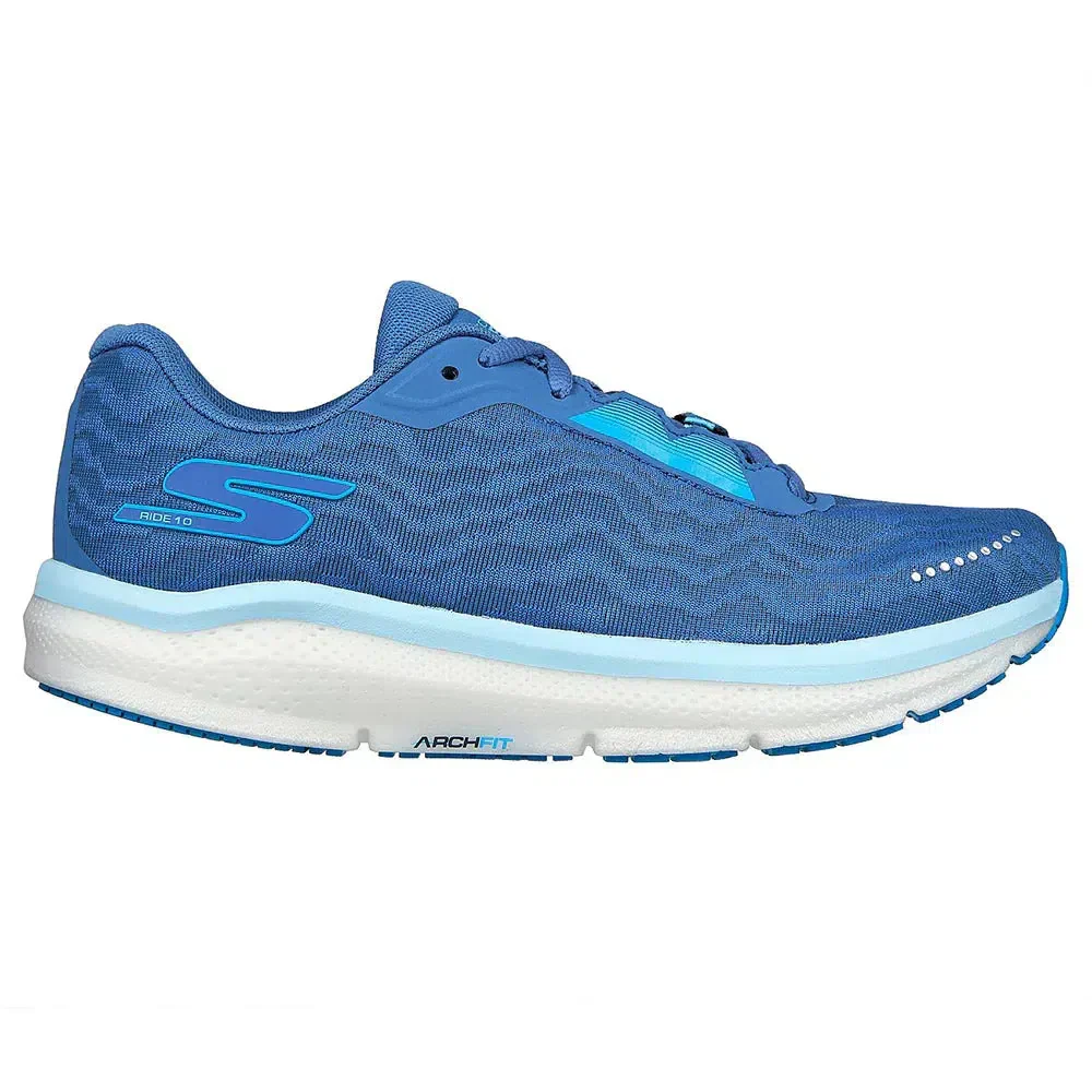 Women's Skechers Go Run Ride 10, Blue, 7 B Medium