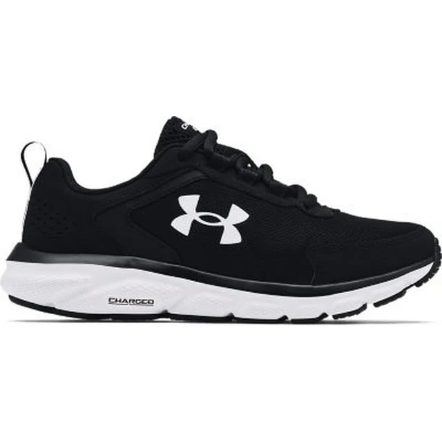 Women's Under Armour Charged Assert 9, Black/White, 6.5 B Medium
